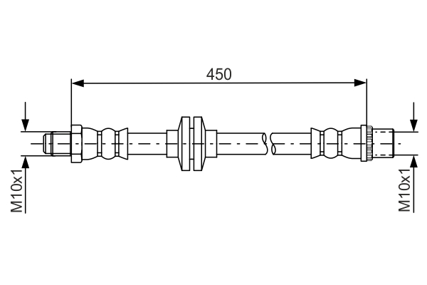 Brake Hose - 1 987 481 683 BOSCH