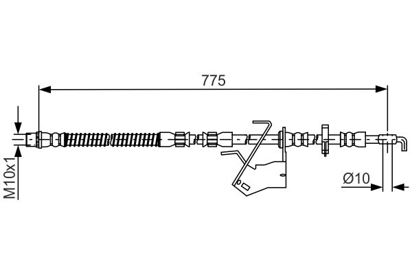 Brake Hose - 1 987 481 685 BOSCH