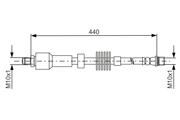 Brake Hose - 1 987 481 688 BOSCH