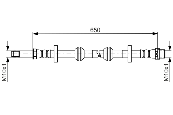 Brake Hose - 1 987 481 690 BOSCH