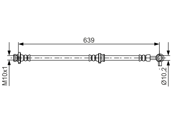 Brake Hose - 1 987 481 696 BOSCH