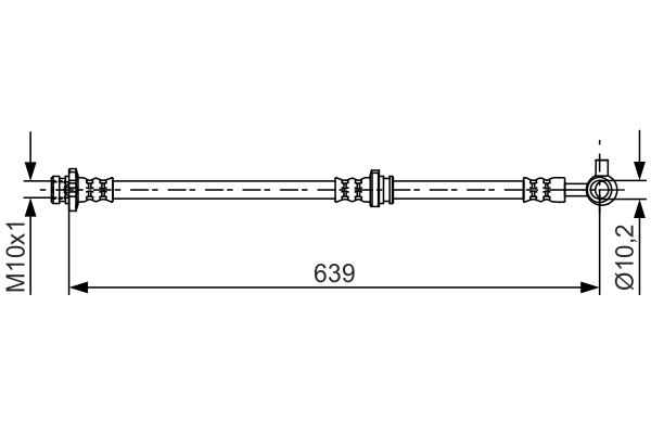 Brake Hose - 1 987 481 697 BOSCH