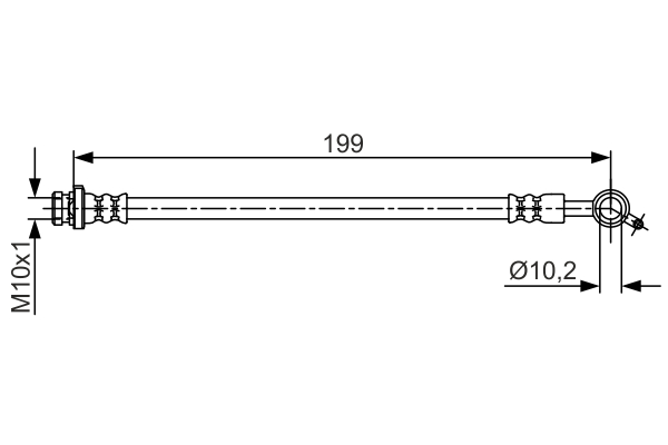 Brake Hose - 1 987 481 698 BOSCH
