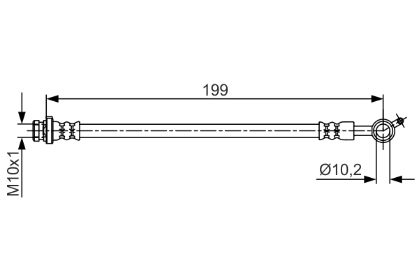 Flessibile del freno - 1 987 481 699 BOSCH