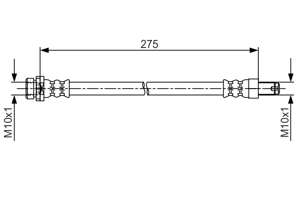 Brake Hose - 1 987 481 704 BOSCH