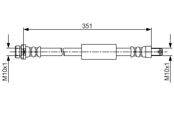 Brake Hose - 1 987 481 705 BOSCH