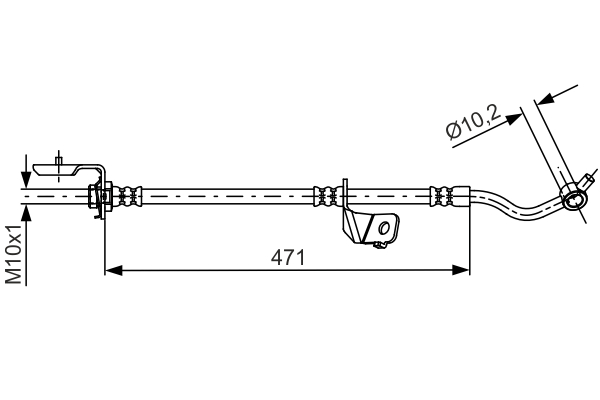 Brake Hose - 1 987 481 716 BOSCH