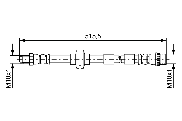 Brake Hose - 1 987 481 733 BOSCH