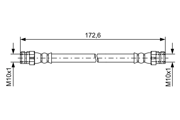 Brake Hose - 1 987 481 737 BOSCH
