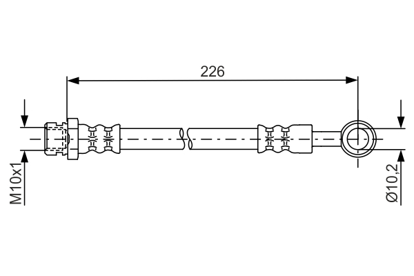Brake Hose - 1 987 481 743 BOSCH