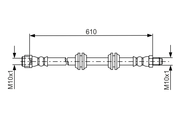 Brake Hose - 1 987 481 744 BOSCH