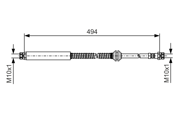Brake Hose - 1 987 481 A05 BOSCH