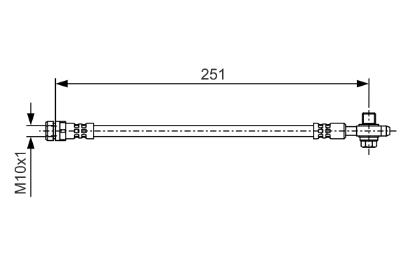 Brake Hose - 1 987 481 A27 BOSCH