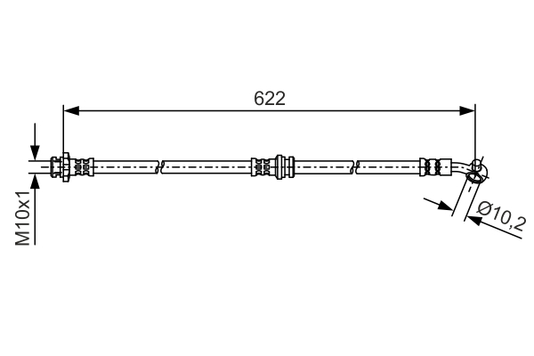 Brake Hose - 1 987 481 A32 BOSCH