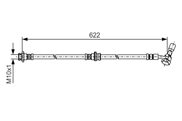 Brake Hose - 1 987 481 A39 BOSCH