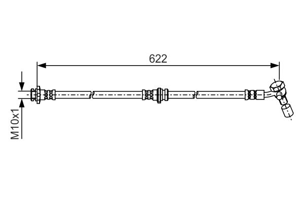 Brake Hose - 1 987 481 A40 BOSCH