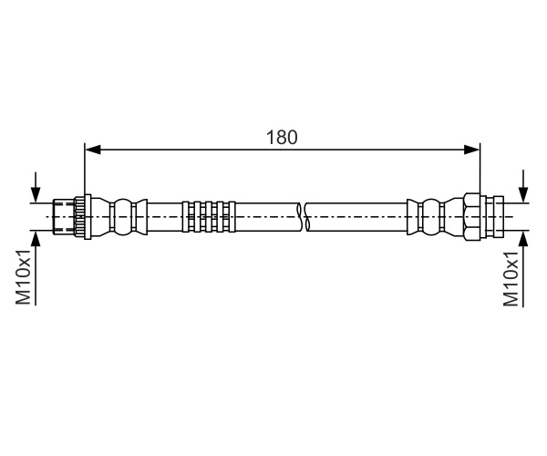 Brake Hose - 1 987 481 A44 BOSCH