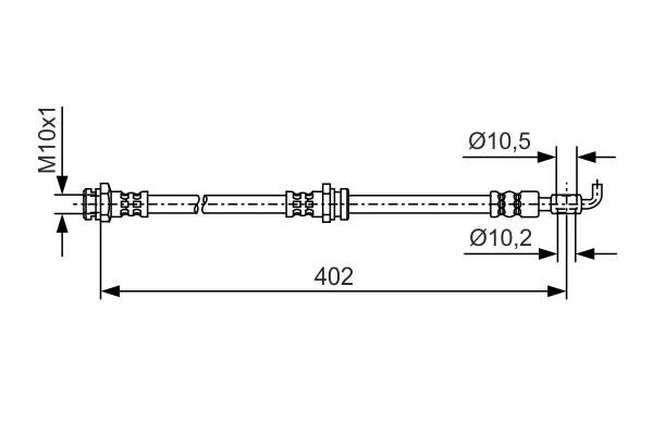 Brake Hose - 1 987 481 A46 BOSCH