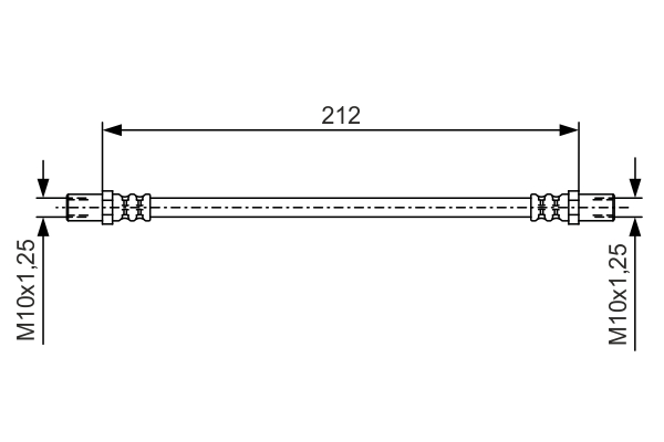 Brake Hose - 1 987 481 A50 BOSCH