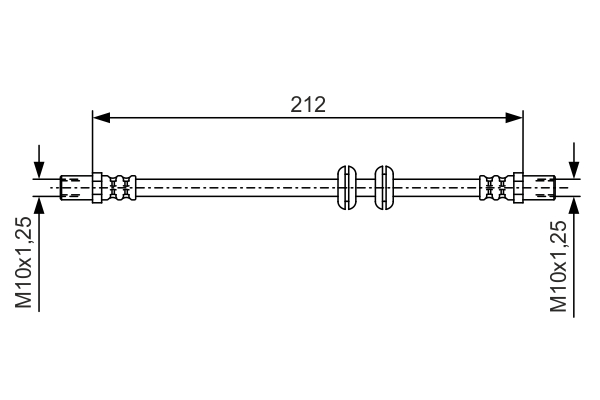 Brake Hose - 1 987 481 A51 BOSCH