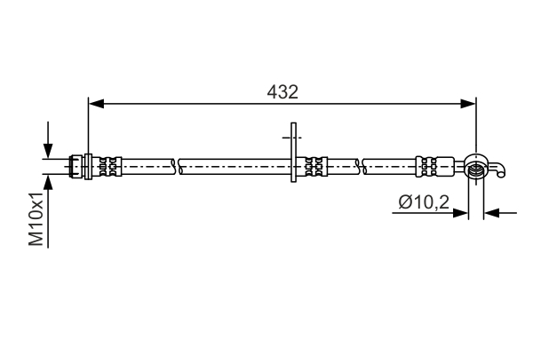 Brake Hose - 1 987 481 A58 BOSCH