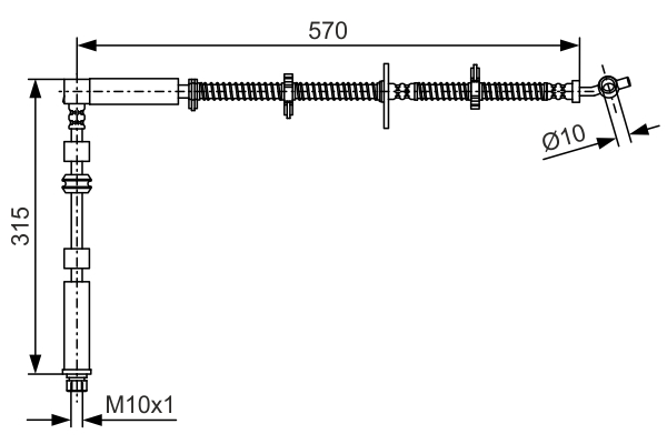 Brake Hose - 1 987 481 A64 BOSCH
