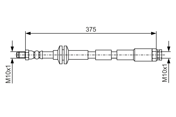 Brake Hose - 1 987 481 B18 BOSCH