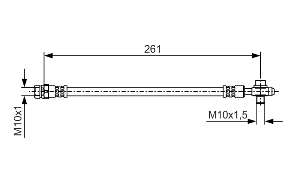 Brake Hose - 1 987 481 B21 BOSCH