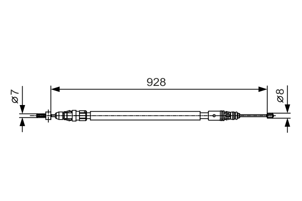 trosas, stovėjimo stabdys - 1 987 482 000 BOSCH