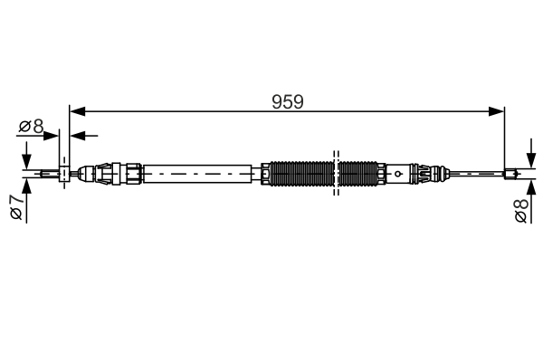 Cable, parking brake - 1 987 482 001 BOSCH