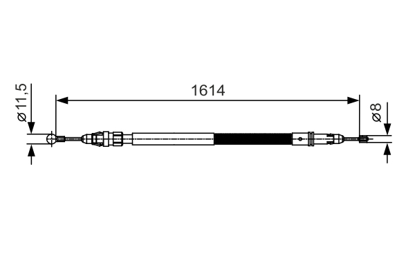 Cable, parking brake - 1 987 482 007 BOSCH