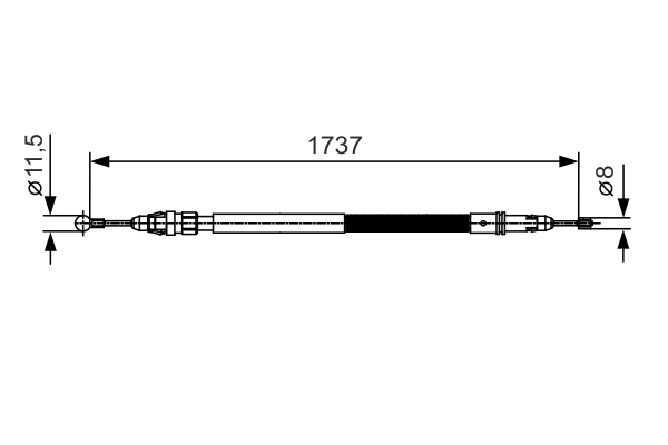 Cable, parking brake - 1 987 482 008 BOSCH