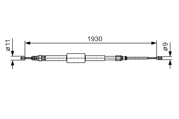 Cavo comando, Freno stazionamento - 1 987 482 011 BOSCH
