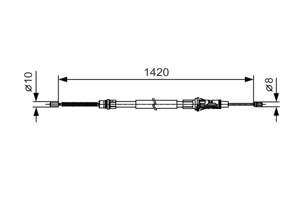 Cavo comando, Freno stazionamento - 1 987 482 013 BOSCH