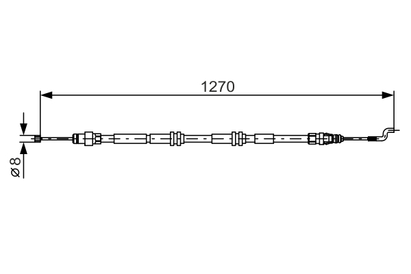 Cable, parking brake - 1 987 482 014 BOSCH