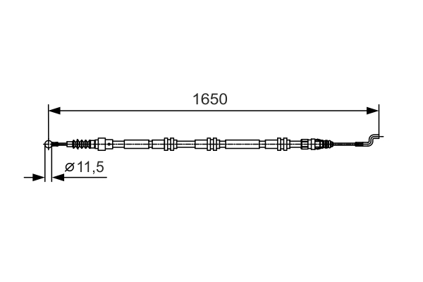 Cable, parking brake - 1 987 482 016 BOSCH