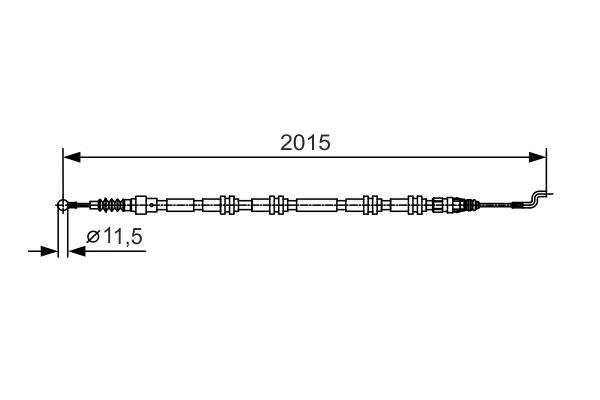 Cable, parking brake - 1 987 482 017 BOSCH