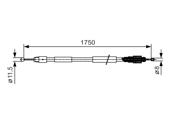 Cable, parking brake - 1 987 482 018 BOSCH