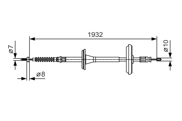 trosas, stovėjimo stabdys - 1 987 482 021 BOSCH