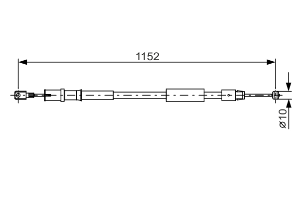 trosas, stovėjimo stabdys - 1 987 482 025 BOSCH