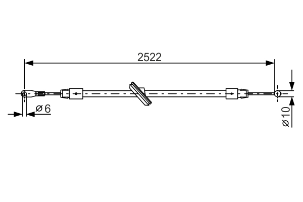 Cable, parking brake - 1 987 482 029 BOSCH