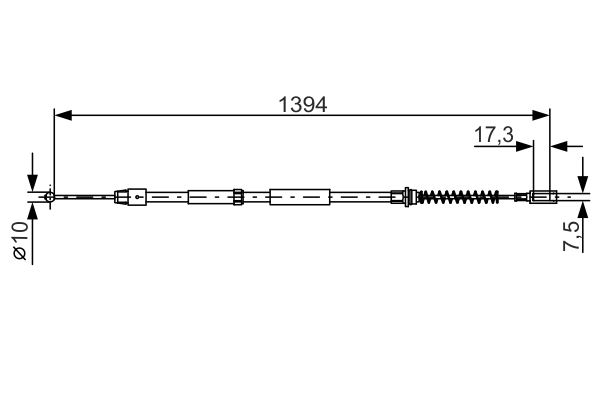 Cable, parking brake - 1 987 482 033 BOSCH