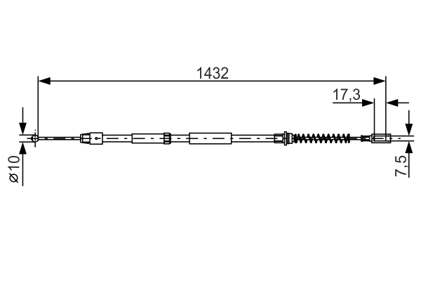 Cable, parking brake - 1 987 482 034 BOSCH