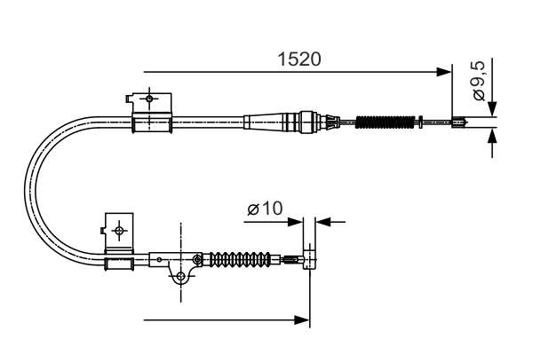 Cable, parking brake - 1 987 482 051 BOSCH
