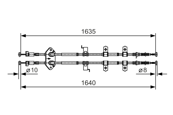 trosas, stovėjimo stabdys - 1 987 482 054 BOSCH