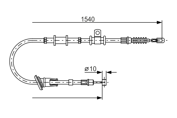 Cable, parking brake - 1 987 482 065 BOSCH
