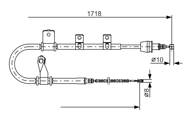 Cable, parking brake - 1 987 482 075 BOSCH