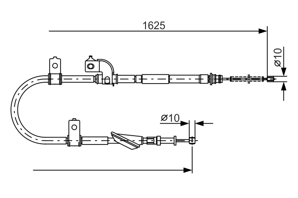 Cable, parking brake - 1 987 482 081 BOSCH