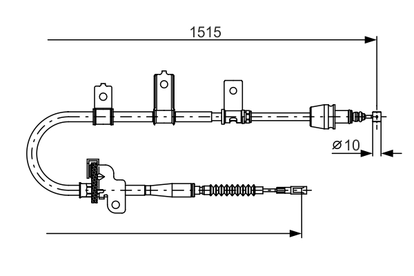 Cable, parking brake - 1 987 482 098 BOSCH