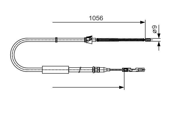 Cable, parking brake - 1 987 482 125 BOSCH